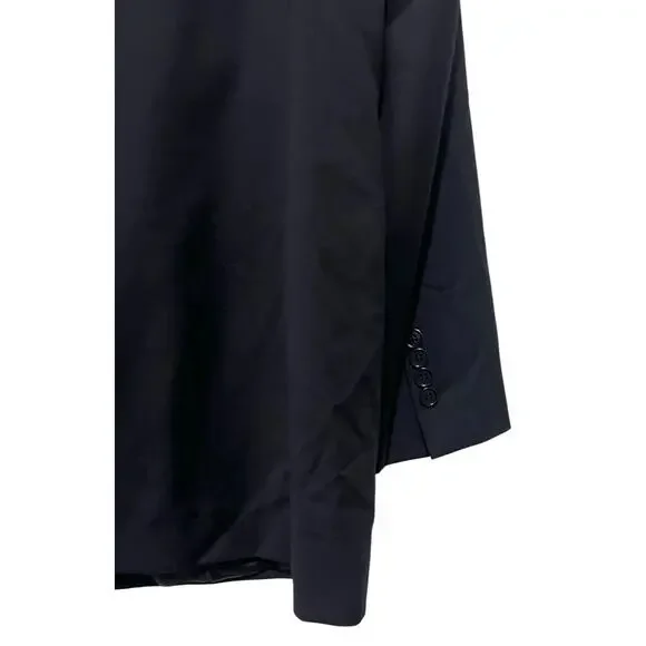 Brooks Brothers 1818 Fitzgerald Blazer Mens 46L Dark Navy Blue Wool Two Button
